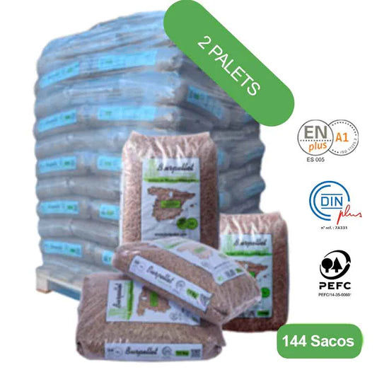 Burpellet – 2 Palets de 144 Sacos certificado Enplus 15 kg