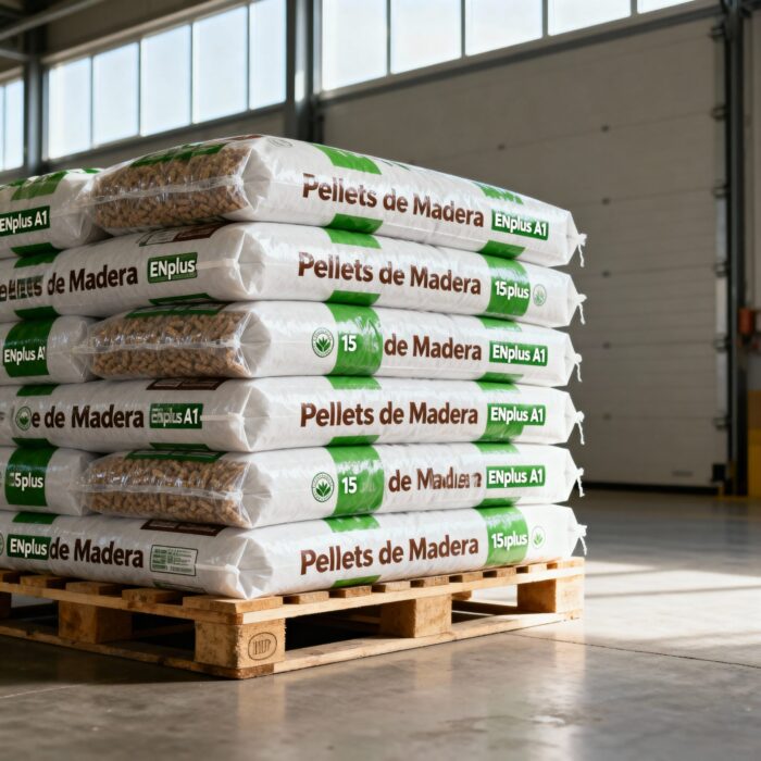 Pellets de Madera Premium ENplus A1 – 1/2 Palet (487 kg)